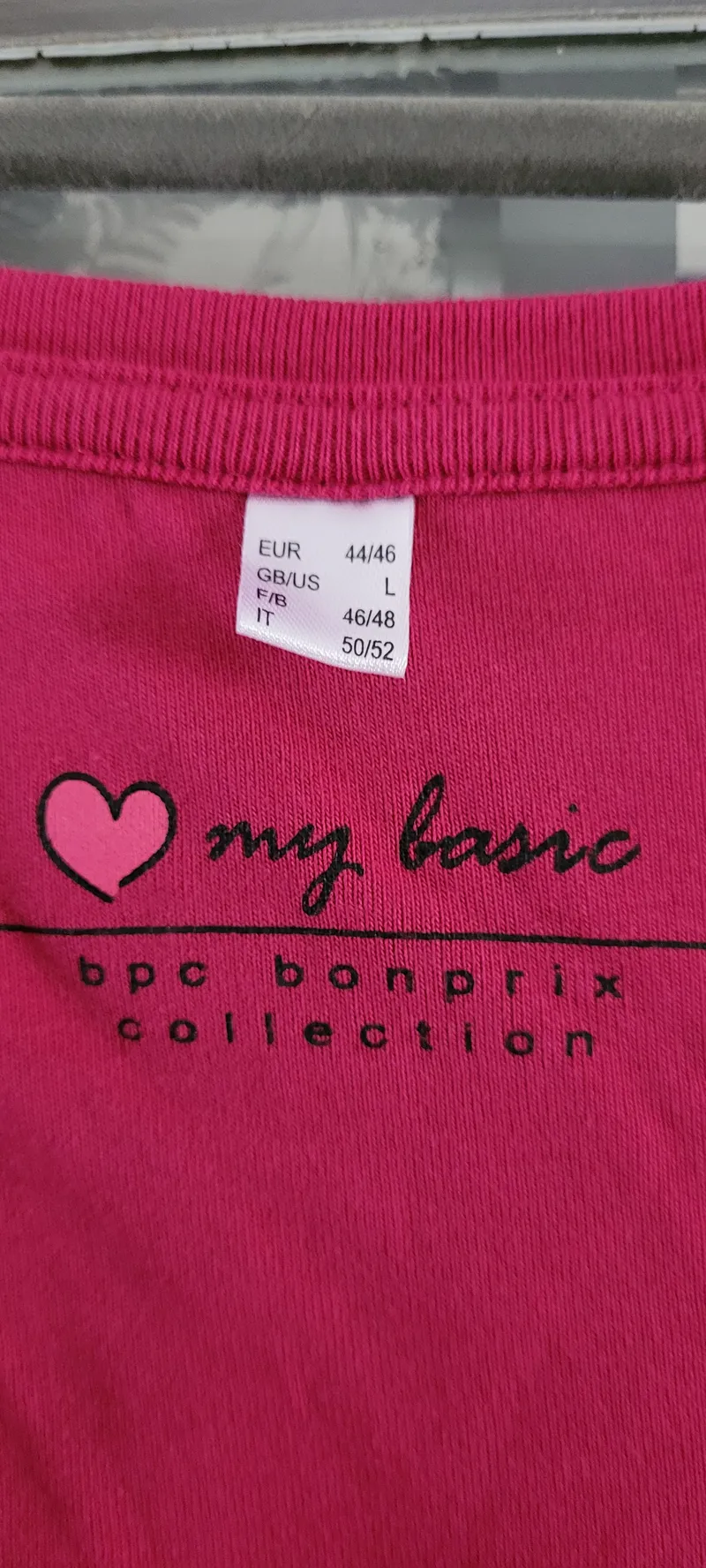 bonprix Damen Langarmshirt Basic Pink Gr. 44/46 (XXL) Baumwolle 4