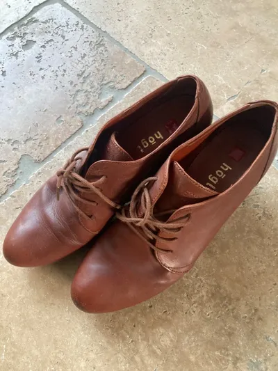 Högl Damen Schnürschuhe Leder Braun Gr. 40 Klassisch