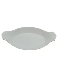 Apilco Auflaufform Porzellan Oval Weiß 25cm Frankreich Gratin 1