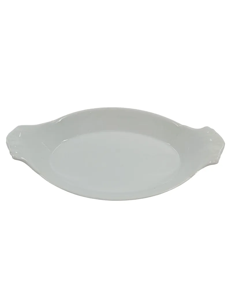 Apilco Auflaufform Porzellan Oval Weiß 25cm Frankreich Gratin 1