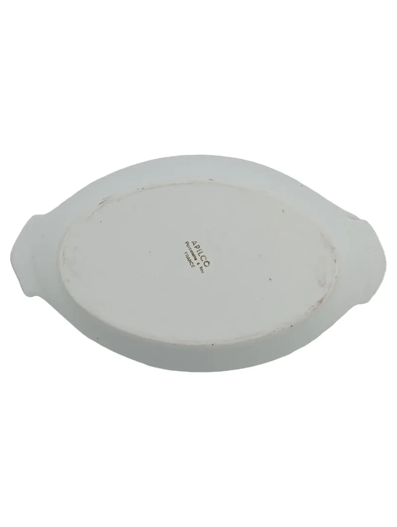 Apilco Auflaufform Porzellan Oval Weiß 25cm Frankreich Gratin 2