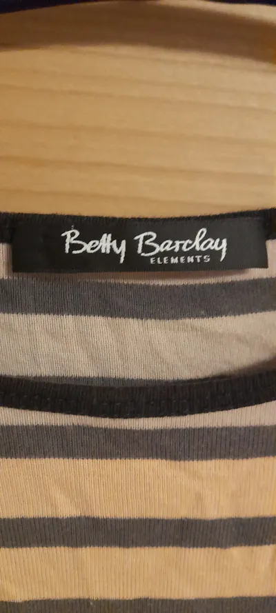Betty Barclay Damen Langarmshirt gestreift Gr. 36 Baumwolle Casual