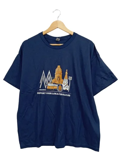 1. FC Lokomotive Leipzig T-Shirt Herren Gr. 50/L Blau Gildan Fan Shirt Fussball