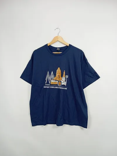 1. FC Lokomotive Leipzig T-Shirt Herren Gr. 50/L Blau Gildan Fan Shirt Fussball