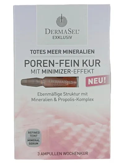 DermaSel Poren-Fein Kur Serum Totes Meer Mineralien Minimizer Effekt 3x1ml