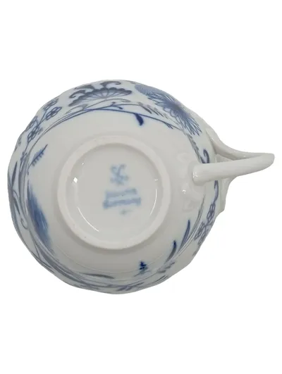 Bavaria Kaffeetasse Zwiebelmuster Porzellan Tasse Weiß Blau