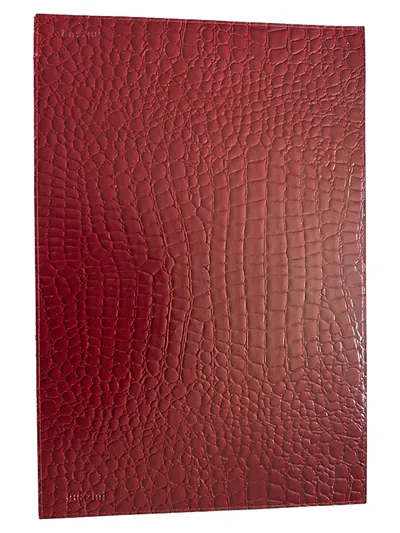 Guzzini Platzset Tischset Rot Krokoprägung Elegant 45x30 cm Kunststoff