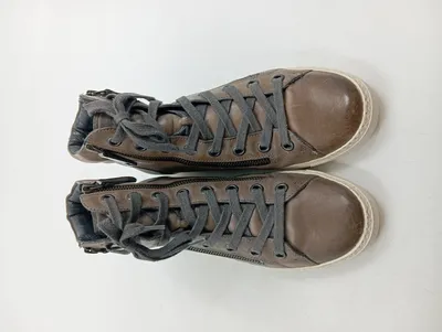Paul Green Sneaker High Damen Leder Braun Gr 40 Reißverschluss Casual