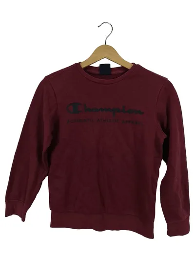 Champion Kinder Sweatshirt Gr. 140 Rot Logo Print Sportlich Freizeit
