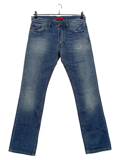 HUGO Herren Jeans Straight Leg Blau Größe 32