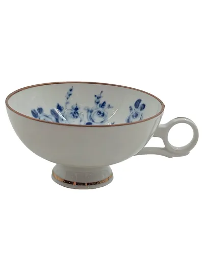 Wallendorfer Porzellan Tasse Klassisch Weiß Blumenmuster 11 cm