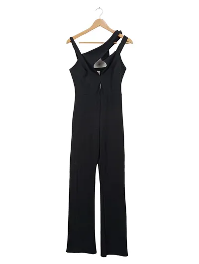 Club L London Damen Jumpsuit Gr. 38/M Schwarz Elegant Cut-Out