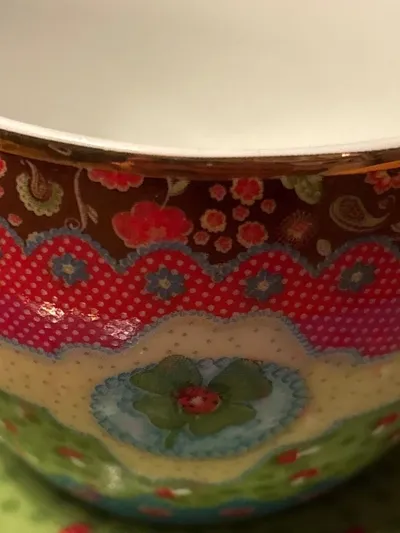 Goebel Eva Maria Nitsche Tasse Untertasse Blumen Porzellan Mehrfarbig 8cm