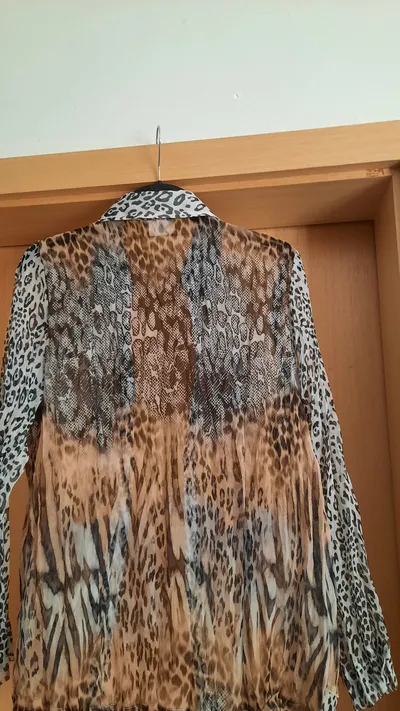 Lisa Tossa Damen Bluse Animalprint Gr. 42;XL Mehrfarbig Polyester