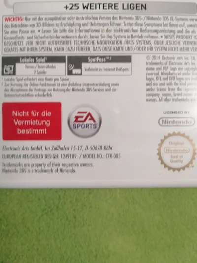 EA SPORTS FIFA 15 Legacy Edition Nintendo 3DS Fußball Spiel