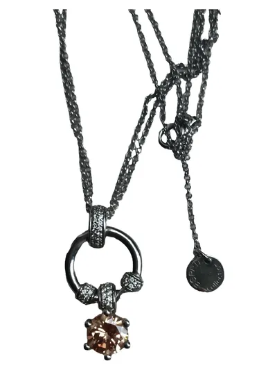 Esprit Halskette Damen Silber Elegant Strass Anhänger Kette Schmuck