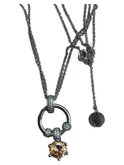 Esprit Halskette Damen Silber Elegant Strass Anhänger Kette Schmuck