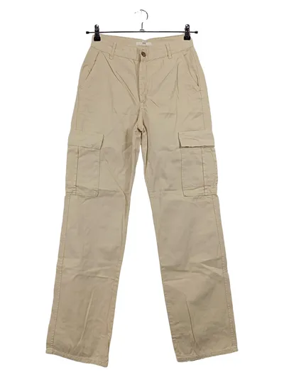 STR Damen Cargohose Gr. 38 Beige Casual Baumwolle Hose