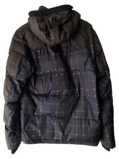 Superdry Cortex Down Steppjacke Herren Gr. L Daunenjacke Kariert Grau