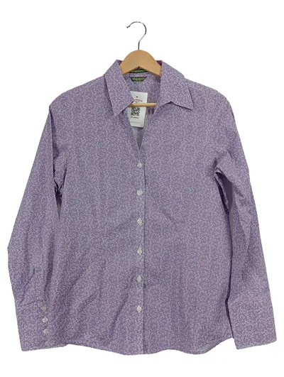 Eddie Bauer Damen Hemdbluse Gr. 36/S Lila Blumenmuster