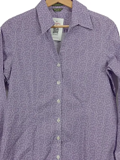 Eddie Bauer Damen Hemdbluse Gr. 36/S Lila Blumenmuster