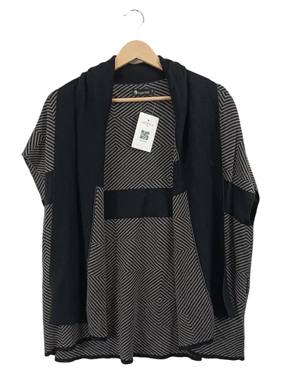 Tigerhill Damen Poncho Schwarz Gr. 38 M Geometrisch Casual