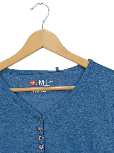 Engelbert Strauss Damen Langarmshirt Gr. 38/M Blau Praktisch