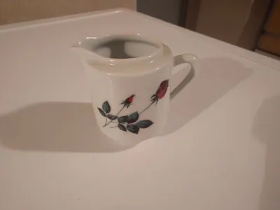 Bavaria Germany Milchkännchen Porzellan Rosenmotiv Weiß Klassisch