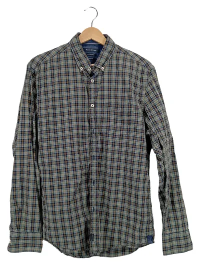 Marc O'Polo Karohemd Herren Gr. 38 Mehrfarbig Casual Langarm
