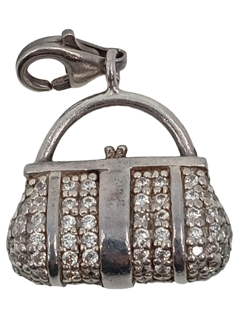 Thomas Sabo Kettenanhänger Handtasche Sterlingsilber Zirkonia Silber Damen 1