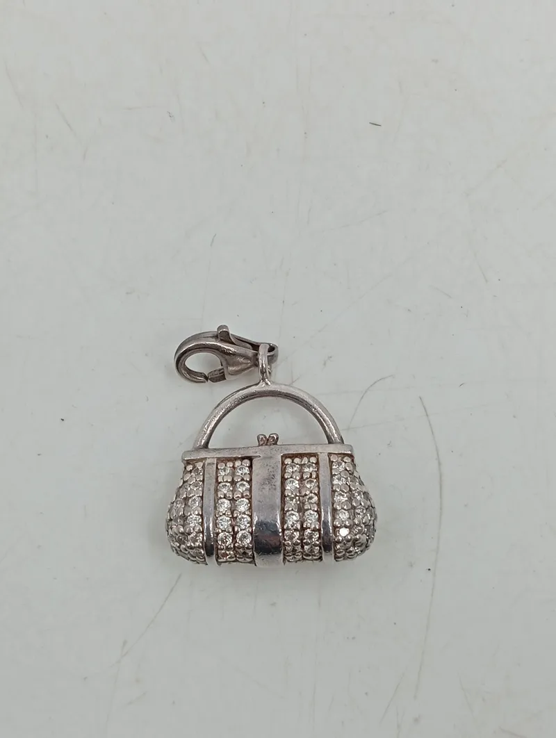Thomas Sabo Kettenanhänger Handtasche Sterlingsilber Zirkonia Silber Damen 2