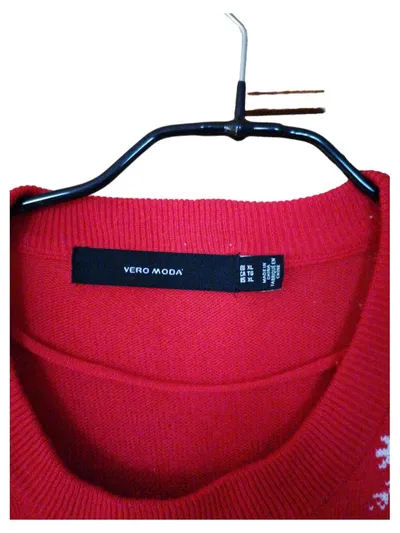 VERO MODA Weihnachtspullover Rentier Rudolph Damen Gr. XL Rot