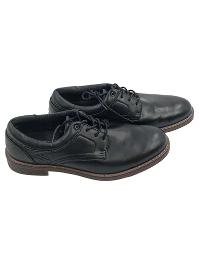 AM Shoe Company Herren Schnürschuhe Businessschuhe Leder Schwarz Gr. 44