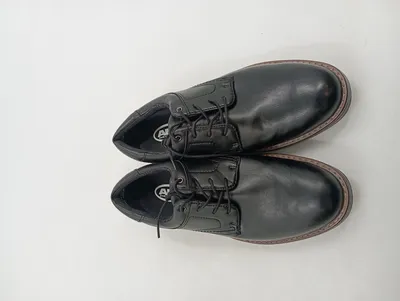 AM Shoe Company Herren Schnürschuhe Businessschuhe Leder Schwarz Gr. 44