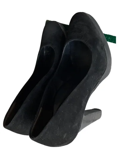 Paul Green Damen Pumps Gr. 4 Schwarz Elegant Wildleder High Heels