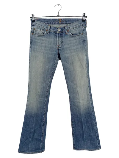 7 For All Mankind Damen Jeans Straight Leg Blau Gr. 38 W29