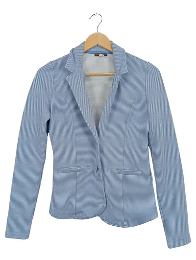 Street One Damen Blazer Gr. 36 blau weiß gestreift Jersey Casual