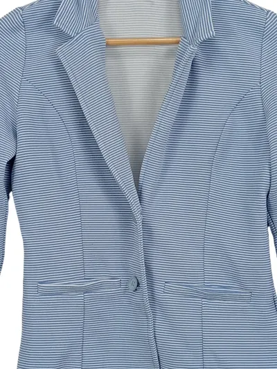 Street One Damen Blazer Gr. 36 blau weiß gestreift Jersey Casual
