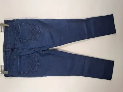 7 For All Mankind Damen Jeans Slim Fit W30 L27 Blau Stickerei Casual