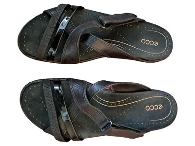 ECCO Sandalen Damen Gr. 41 Schwarz Praktisch Freizeit