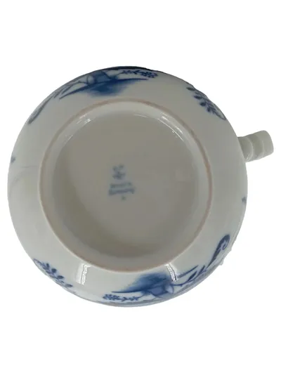 Bavaria Kaffeekanne Blumendekor Blau Weiß 24cm Klassisch
