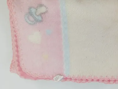 Babydecke Rosa Teddybären Motiv Fleece Kuscheldecke 102x73 cm