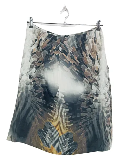Élégance Damen A-Linienrock Gr. 42/XL Modern Mehrfarbig Abstrakt Muster