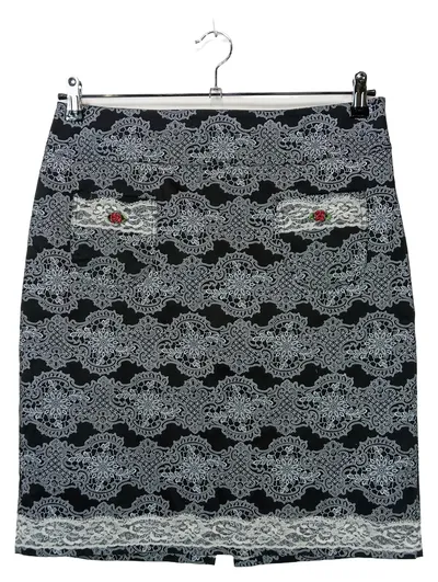 Blutsgeschwister A-Linienrock Damen Gr. 42 Schwarz Vintage Spitze