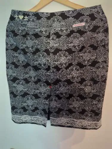 Blutsgeschwister A-Linienrock Damen Gr. 42 Schwarz Vintage Spitze