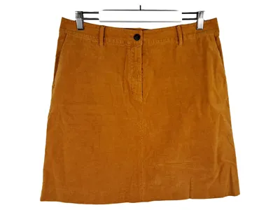 Marc O'Polo Damen Cordrock Braun Gr. 42 XL Midirock Casual