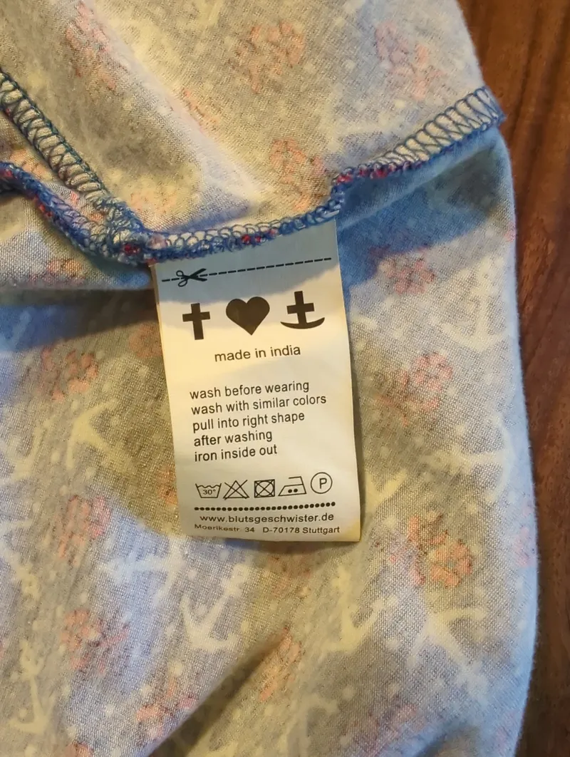 Blutsgeschwister Faltenrock Damen 44 Maritim Anker Blumen Muster Blau 5