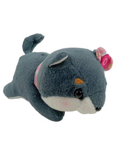 AMUFUN Baby Kuscheltier Hund Plüschtier Grau 10cm Stofftier