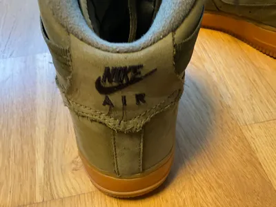 Nike Air Force 1 High WB Sneaker Herren Oliv Gum Sole Gr. 39