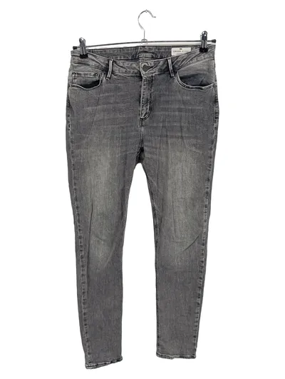 CROSS Jeans Damen Destroyed Jeans Slim Fit Grau W31 L32 Baumwolle